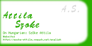attila szoke business card